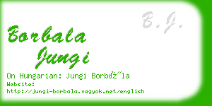 borbala jungi business card